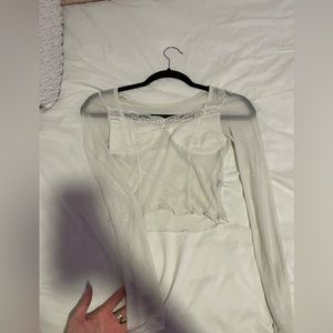 Sheer white long sleeve